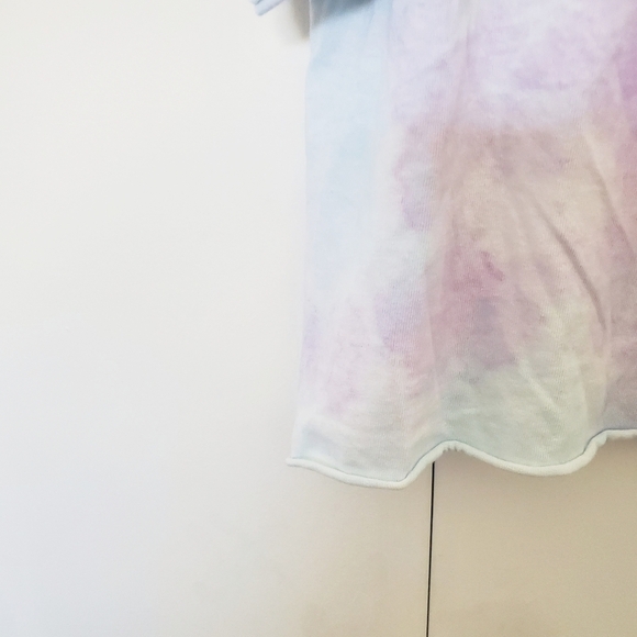 AC/DC tie dye crop top logo graphic band shirt 1978 tour Rocker Grunge Festival - Picture 2 of 6